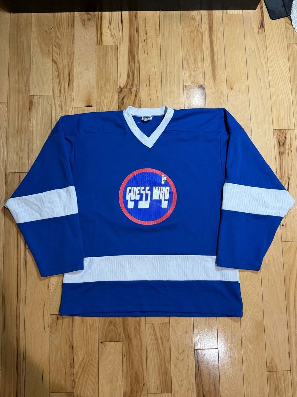 Vintage Blue The Guess Who Band Hockey Jersey